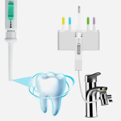 Home Water Flosser, Adjustable Pressure Oral Irrigator for Deep Cleaning, Includes Multiple Tips for Adults & Kids, Improves Gum Health & Smile