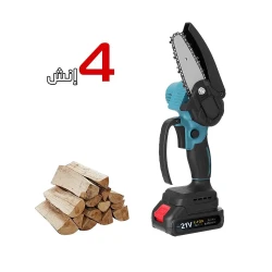 21V Cordless 4-Inch Charging Chainsaw, Lightweight Rechargeable Electric Saw for Tree Trimming & Pruning