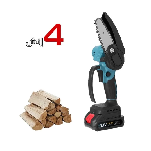 21V Cordless 4-Inch Charging Chainsaw, Lightweight Rechargeable Electric Saw for Tree Trimming & Pruning - Image 2