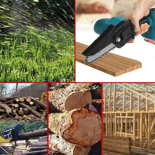 21V Cordless 4-Inch Charging Chainsaw, Lightweight Rechargeable Electric Saw for Tree Trimming & Pruning - Image 6