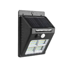 مصباح LED يعمل بالطاقة الشمسية مع مستشعر حركة - إضاءة خارجية آمنة