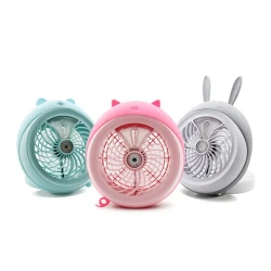 Rechargeable Mini Desk Fan with Humidifier - Cool & Comfortable