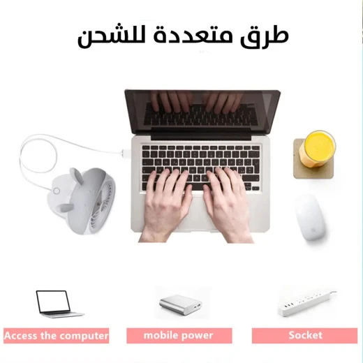 Rechargeable Mini Desk Fan with Humidifier - Cool & Comfortable - Image 7