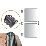 Spring Hinges for Doors, Heavy-Duty Self-Closing Hinges, Adjustable Tension, Easy Installation for Interior & Exterior Use