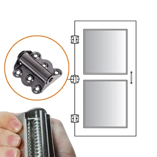 Spring Hinges for Doors, Heavy-Duty Self-Closing Hinges, Adjustable Tension, Easy Installation for Interior & Exterior Use Spring Hinges for Doors, Heavy-Duty Self-Closing Hinges, Adjustable Tension, Easy Installation for Interior & Exterior Use