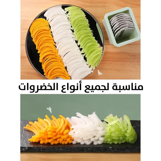 قطاعة الخضروات اليدوية 4 في 1: تقطيع، تقطيع مكعبات، وبشر بسهولة - Image 4