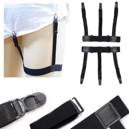 Adjustable Elastic Shirt Stays for Men - Keep Shirts Tucked In - Image 2