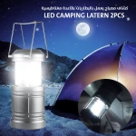 LED Camping Lantern Set: Magnetic Base & Battery Powered for Outdoors