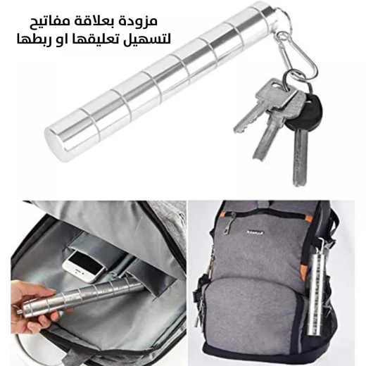 Portable Aluminum Alloy Daily Pill Organizer - Cylindrical Design - Image 3