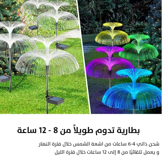 أضواء سبايك للحديقة تعمل بالطاقة الشمسية - تصميم سنابل القمح متعدد الألوان - Image 3
