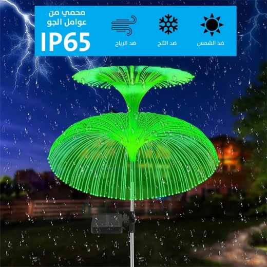 أضواء سبايك للحديقة تعمل بالطاقة الشمسية - تصميم سنابل القمح متعدد الألوان - Image 4