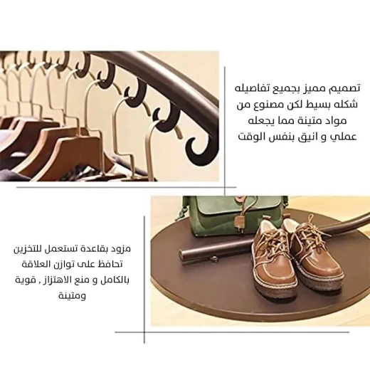 حامل معطف بعجلات أنيق: منظم ملابس متين وموفر للمساحة - Image 6