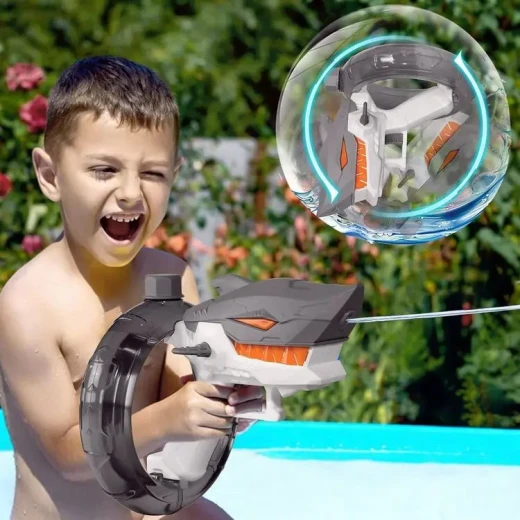 Shark Water Spray Bracelet for Kids, Fun Summer Outdoor Toy, Refillable & Easy to Use, Safe, Durable Water Blaster Wristband for Beach, Pool & Backyard Play - Image 12