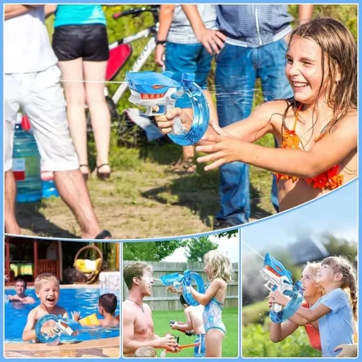 Shark Water Spray Bracelet for Kids, Fun Summer Outdoor Toy, Refillable & Easy to Use, Safe, Durable Water Blaster Wristband for Beach, Pool & Backyard Play - Image 6