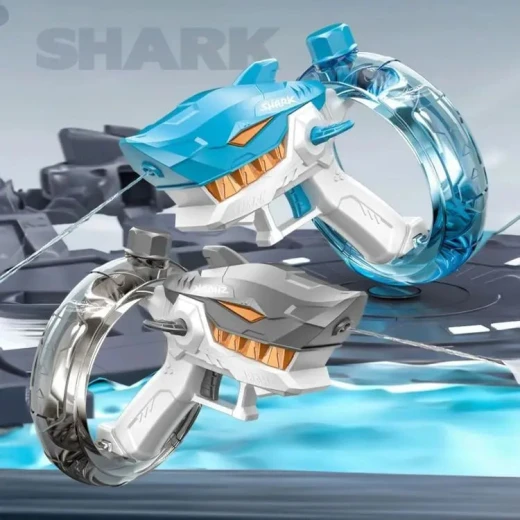 Shark Water Spray Bracelet for Kids, Fun Summer Outdoor Toy, Refillable & Easy to Use, Safe, Durable Water Blaster Wristband for Beach, Pool & Backyard Play - Image 8