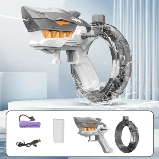 Shark Water Spray Bracelet for Kids, Fun Summer Outdoor Toy, Refillable & Easy to Use, Safe, Durable Water Blaster Wristband for Beach, Pool & Backyard Play - Image 9