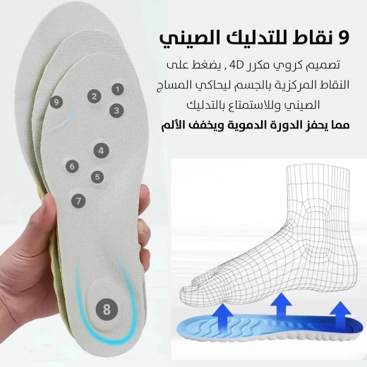 نعال رياضية من اللاتكس رباعية الأبعاد لتخفيف الألم والراحة - مقاس 45-46 - Image 7