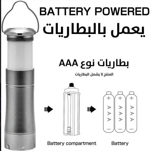 مصباح تخييم LED و مجموعة كشاف - محمول و ساطع - Image 5