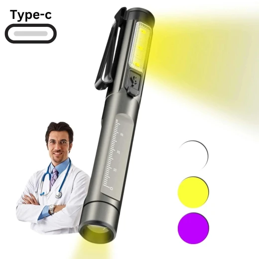 قلم ضوء LED و UV قابل لإعادة الشحن: إضاءة محمولة ومتعددة الاستخدامات قلم ضوء LED و UV قابل لإعادة الشحن: إضاءة محمولة ومتعددة الاستخدامات