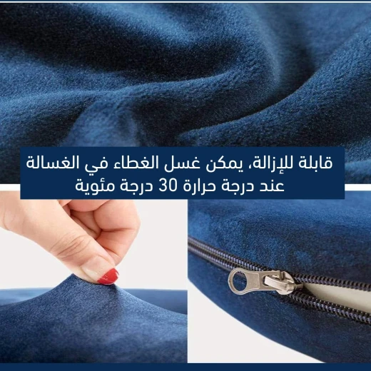 وسادة جلوس طبية بتصميم دونات مريح مع حشوة جل – تخفيف الضغط عن العصعص والوركين, وسادة مكتبية مريحة لدعم العمود الفقري وتخفيف آلام الظهر - Image 6