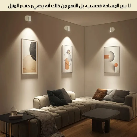 كشاف LED لاسلكي للاستخدام الداخلي, إضاءة موضعية قوية موفرة للطاقة تعمل بالبطارية, قابل للتركيب بدون أدوات للممرات، الخزائن، الرفوف أو الديكور الجداري - Image 3