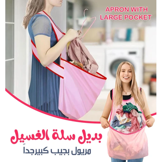 مريول بجيب كبير, بديل عملي للغسيل، متين وسهل الاستخدام للأعمال المنزلية - Image 2