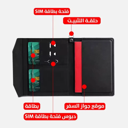 حامل بطاقات جواز سفر متعدد الوظائف - منظم سفر آمن - Image 3