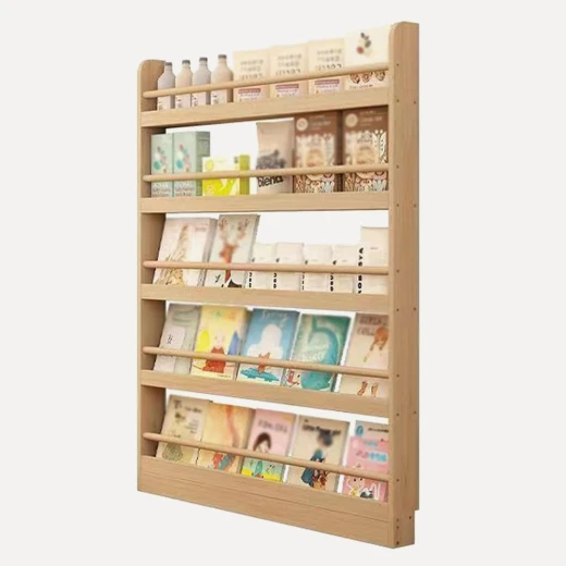 خزانة كتب حائطية من 6 طبقات - تصميم عصري للكتب والديكور المنزلي - ميتاشوب - Image 2