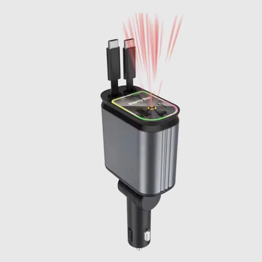 USB-C Car Charger with Starry Light: Fast 4-in-1 Retractable Cable - Image 2