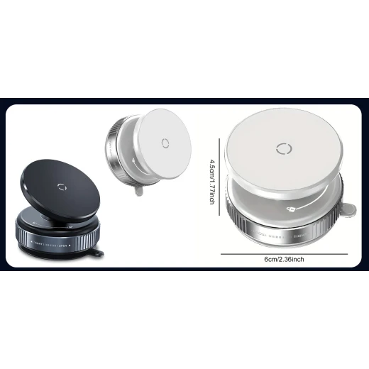 Magnetic Phone Mount with Vacuum Suction for Car & Desk - Secure & Flexible - Image 7