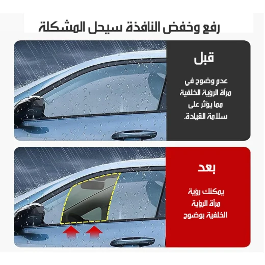 Car Side Window Wipers Rain Repellent Clear View 2 Piece Set - Image 5