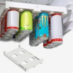 Refrigerator Can Storage Rack Organizer, Stackable, Holds 12 Cans, Clear