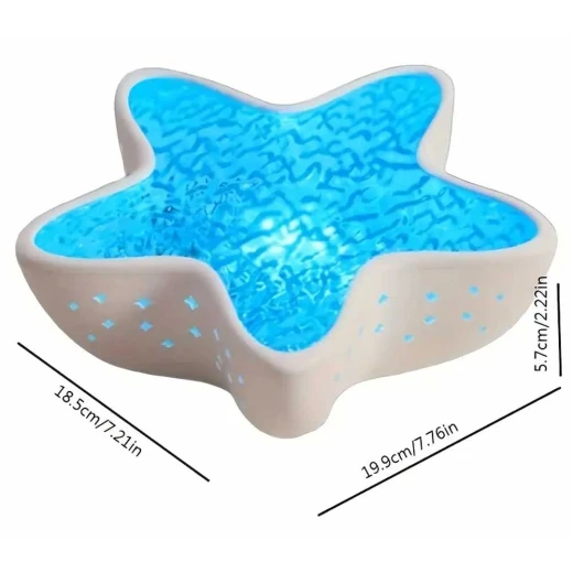 Ocean Wave Night Light Projector, Soothing Ambiance, Blue, White, 1 Unit - Image 7
