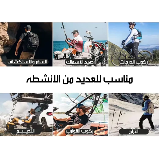 شاحن طاقة شمسية محمول 20000 مللي أمبير أسود للهواتف الذكية والأجهزة اللوحية - Image 6