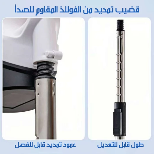 منظف نوافذ كهربائي لاسلكي محمول، أداة تنظيف زجاج كهربائية مع بطارية قابلة للشحن، رأسين قابلين للتبديل لتناسب أحجام النوافذ المختلفة، لمعان خالٍ من الخطوط - Image 7