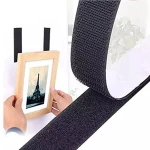 Heavy Duty Double Sided Velcro Tape: Secure & Reusable Fastening Solution, Strong Adhesive, Black, 1 Inch x 10 Feet, Ideal for Home, Office, & Industrial Use