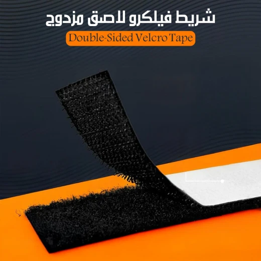 Heavy Duty Double Sided Velcro Tape: Secure & Reusable Fastening Solution, Strong Adhesive, Black, 1 Inch x 10 Feet, Ideal for Home, Office, & Industrial Use - Image 3