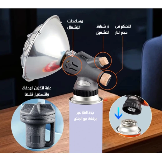 سخانات ميني خارجية مدفأة غاز محمولة تصميم مدمج للتخييم والاستخدام الخارجي - Image 7