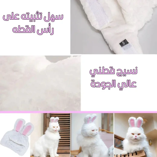 قبعة قط على شكل أرنب: زي رائع لصديقك القط - Image 3