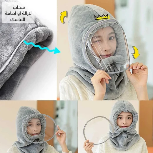 Windproof Hooded Hat: Warm Winter Protection for Head & Face - Image 5