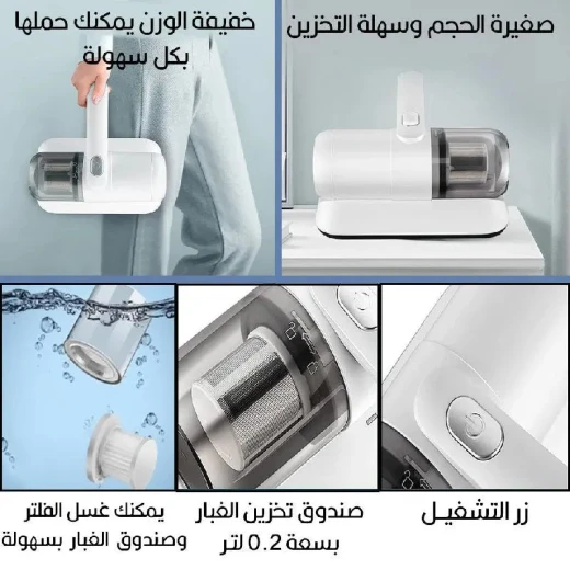 مكنسة كهربائية صغيرة قابلة لإعادة الشحن: تنظيف مدمج وقوي 50 واط - Image 4