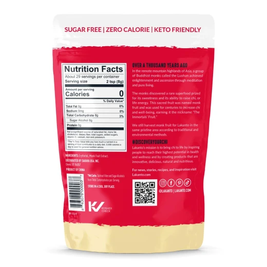 Lakanto Golden Monk Fruit Sweetener with Erythritol, Sugar Substitute, 8.29 Ounce - Image 3