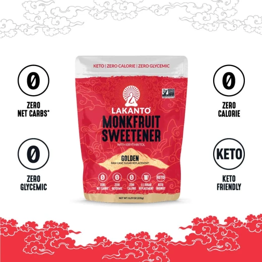 Lakanto Golden Monk Fruit Sweetener with Erythritol, Sugar Substitute, 8.29 Ounce - Image 7