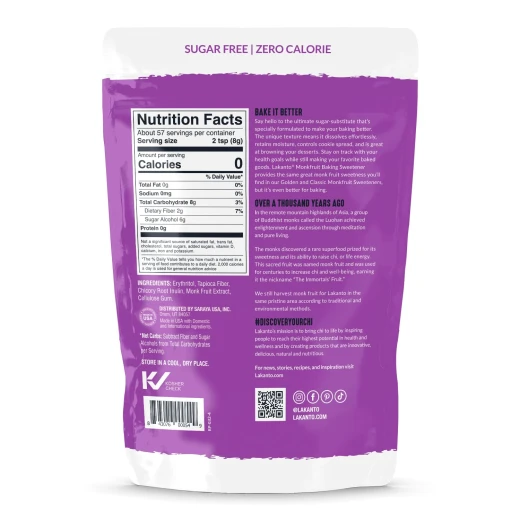 Lakanto Baking Monk Fruit Sweetener with Erythritol, Zero Calorie Sugar Substitute, 1 lb - Lakanto - Image 4