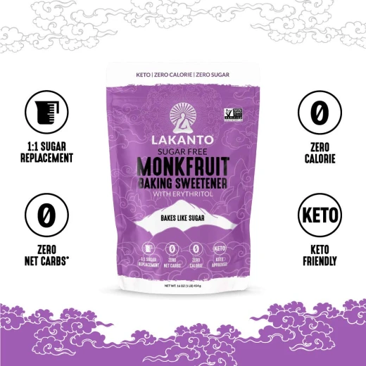 Lakanto Baking Monk Fruit Sweetener with Erythritol, Zero Calorie Sugar Substitute, 1 lb - Lakanto - Image 6