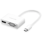 UGREEN 30843 USB Type-C to HDMI and VGA Adapter Converter, White, 4K Resolution - Ugreen