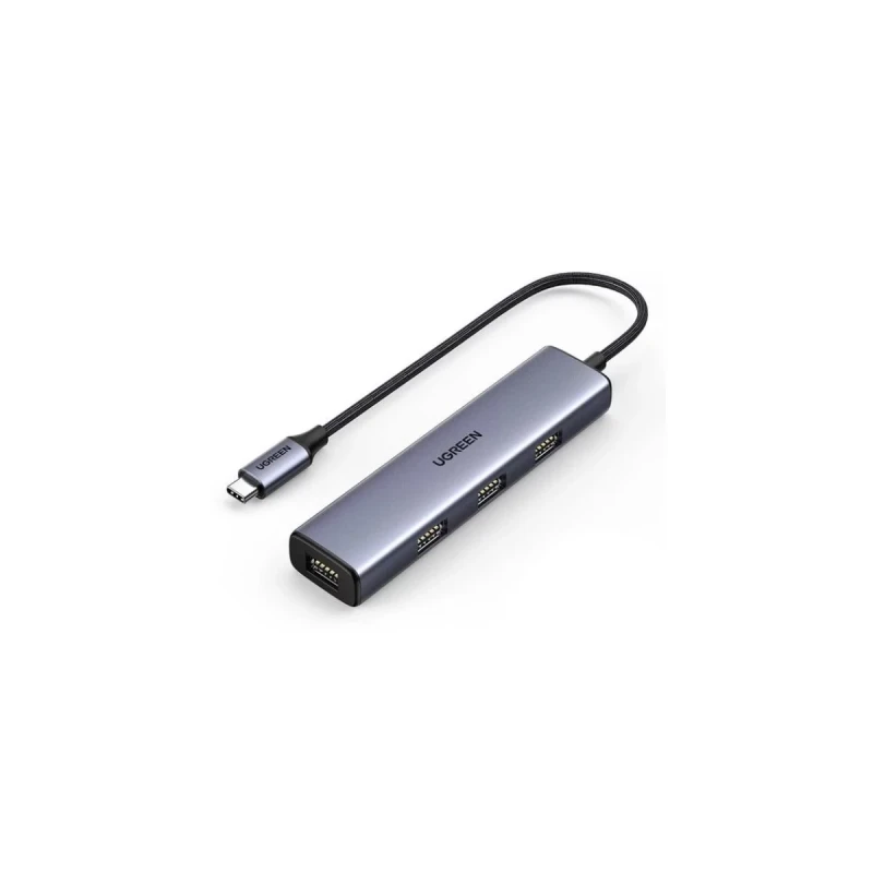Ugreen USB Type C Hub 4-Port USB 3.2 Gen 1 Silver Data Transfer Splitter - Ugreen