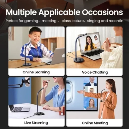 UGREEN Desktop USB Microphone CM564 Omnidirectional for Streaming, Podcasting, and Conferencing - Ugreen - Image 3