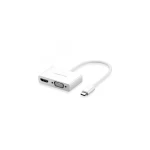 محول يو جرين MM123 USB C إلى HDMI و VGA أبيض، 4K UHD، متوافق مع Thunderbolt 3 - يوجرين