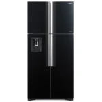 Hitachi R W800PJ7 Refrigerator 4 Door French Door Glass Black 540L - Hitachi